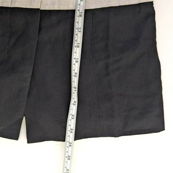 Yansi Fugel 100% Linen Red Black Size 6 Button Front Top Career Wear - Picture 7 of 8